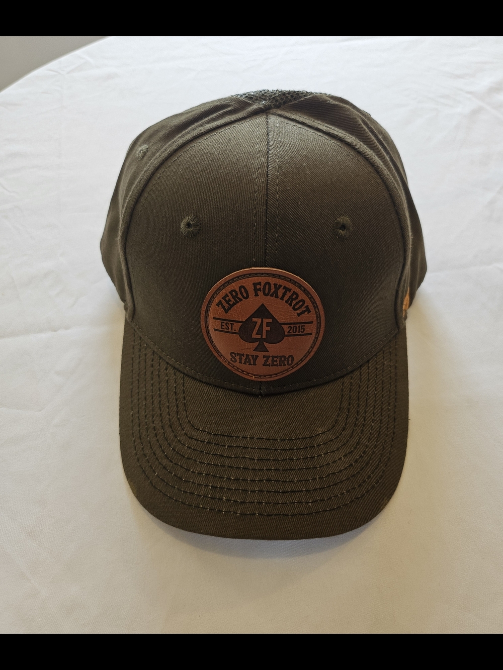 Olive Green Patch Baseball Cap